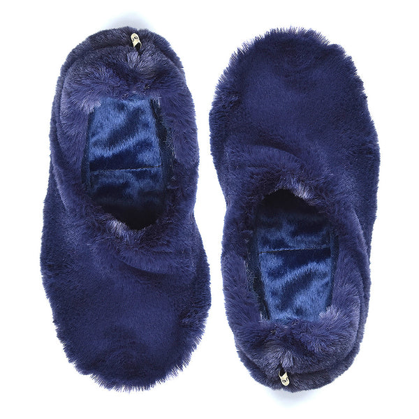 slipper cozy lavender blue