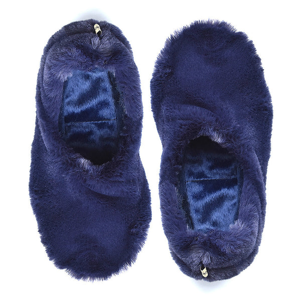 slipper cozy lavender blue