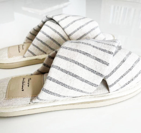 pure linen slippers short picture