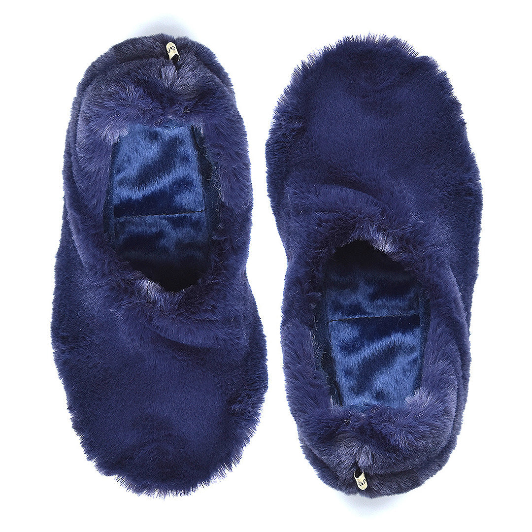 slipper cozy lavender blue