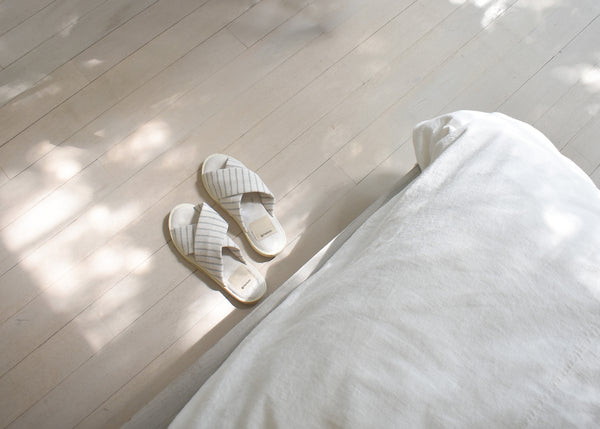 pure linen slippers bed