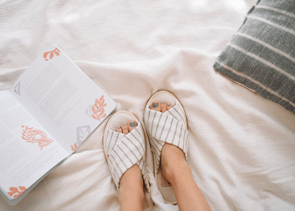 Pure linen slippers