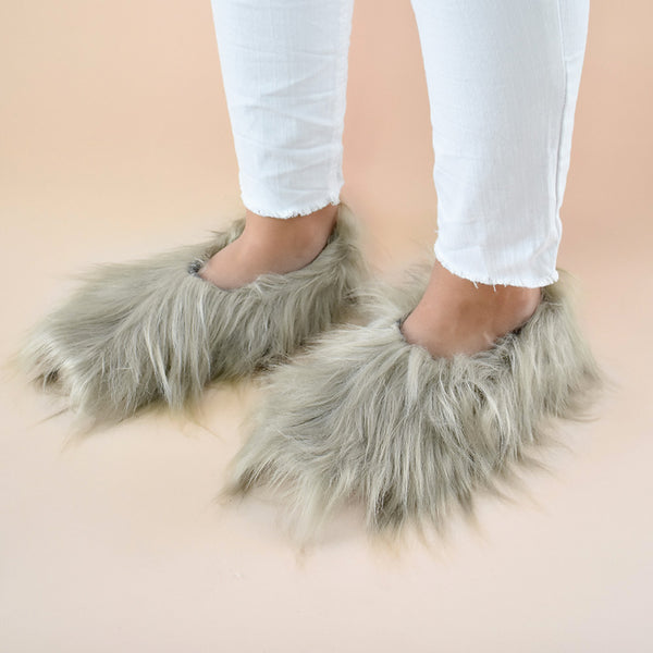 slipper long hair color grey lifestyle