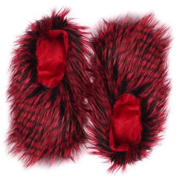 slipper long hair color red