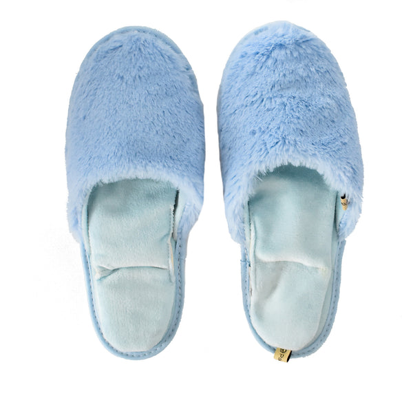 slipper slide on light blue