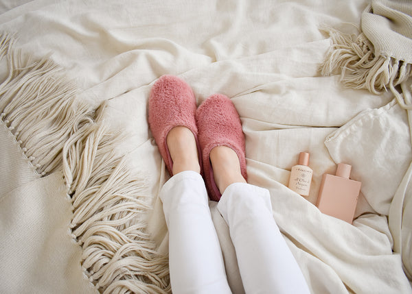 slipper lifestyle pink cozy